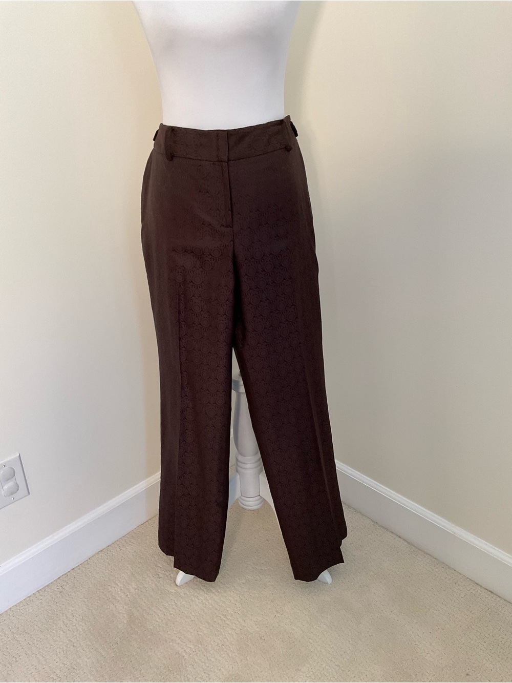 Ann Taylor Black Silk Wide-Leg Dress Trouser Pants